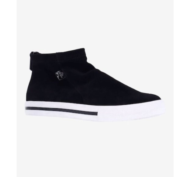 NEW L'AMOUR DES PIEDS Suede Kaila Comfort women Sneaker Booties in black 725 6m3 - Picture 1 of 9